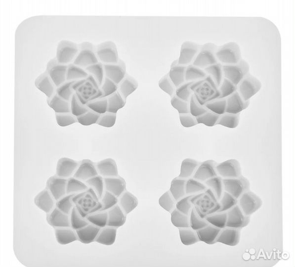 Силиконовая форма «суккулент» 4 в 1