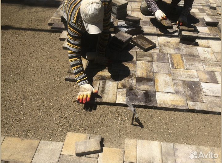 Тротуарная плитка, брусчатка, бордюры от 120 м2