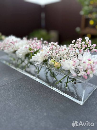 Ваза для цветов прозрачная