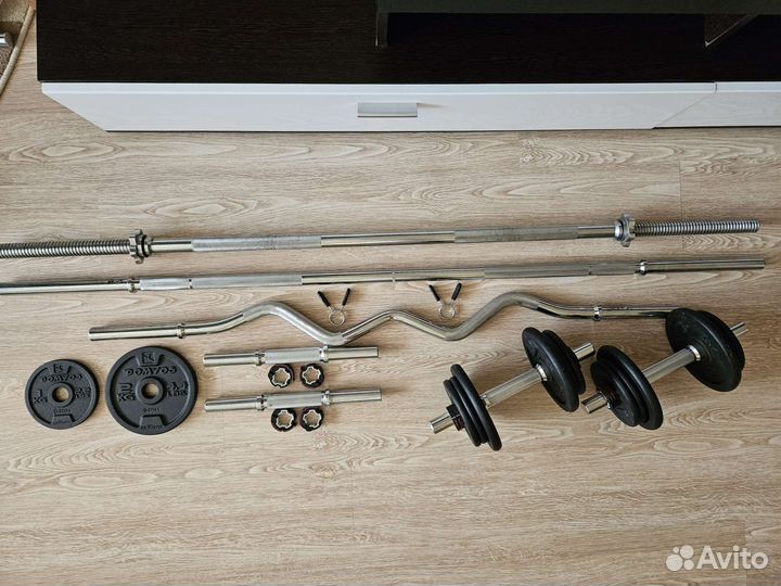 Гантели, блины, гриф, штанга