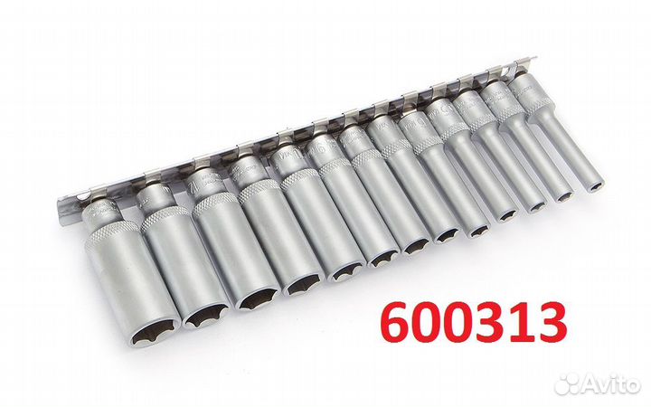 Набор головок шестигранных удлинённых 1/4