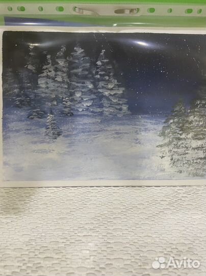 Картина гуашью