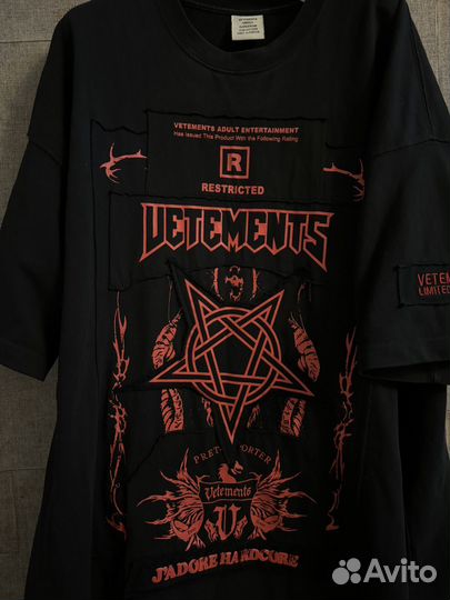 В Наличии Vetements hardcore tee shirt футболка