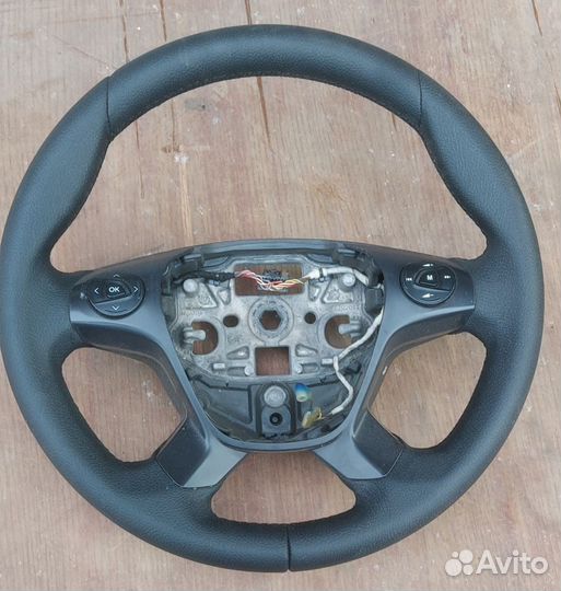 Руль кожаный, рулевое колесо ford transit custom