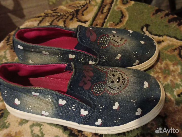 Джинсовые тапочки