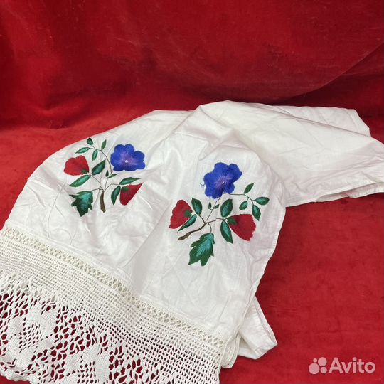 Старинный рушник подзор узор вышивка