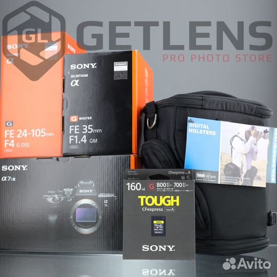 Sony 7S3 + FE 24-105 + FE 35 GM + Sony 160+Holster