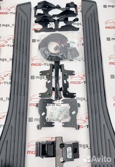 Пороги выдвижные Майбах черные Мерседес гле v167