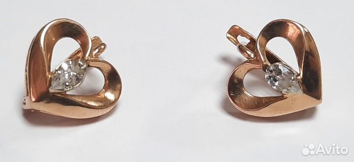 Серьги золото 585 пр. вес 4,5 гр