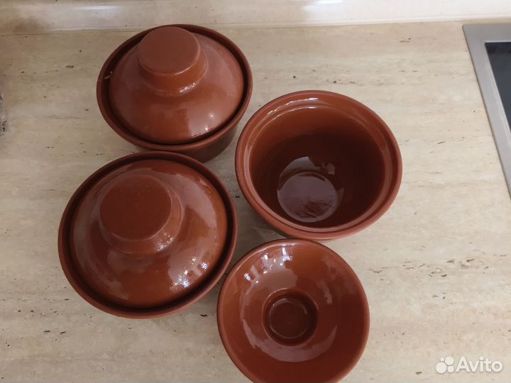 Горшок для запекания, глиняный