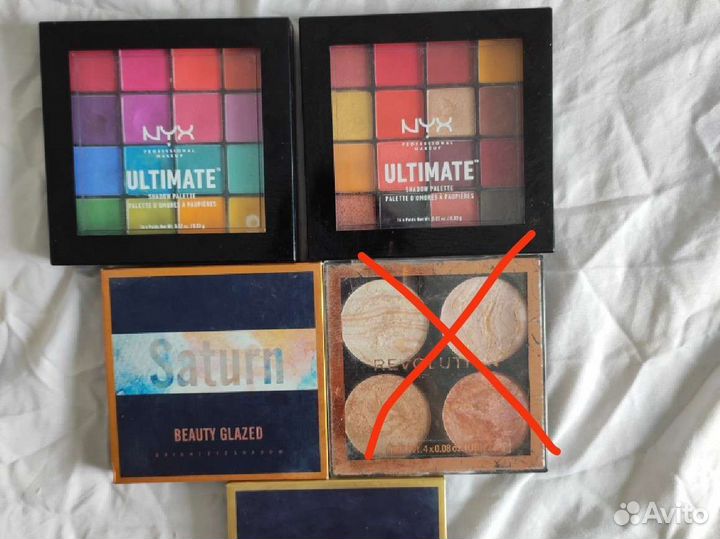 Палетки теней nyx и beauty glazed