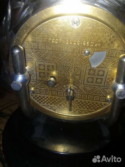 Часы настольные СССР маяк хрусталь, кристалл