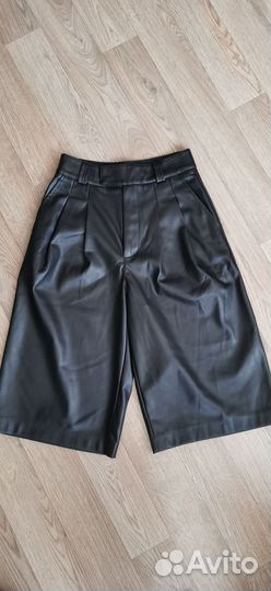 Кожаные Шорты Stradivarius 42