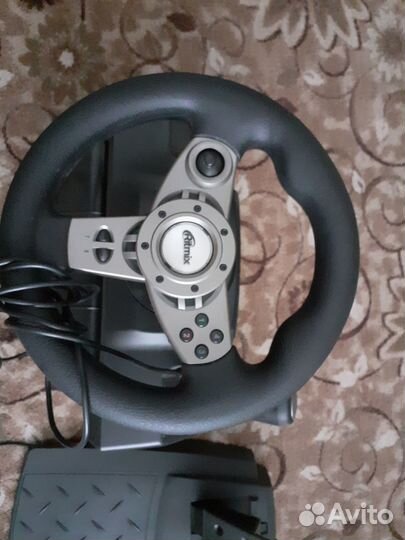 Игровой руль с педалями и коробкой передач для пк