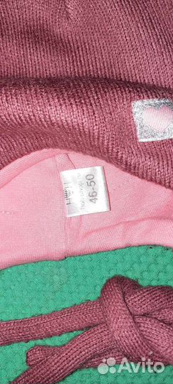 Две шапочки для девочки(46-48)