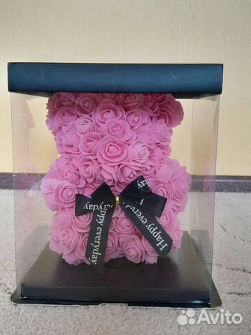 Подарочный медведь из роз