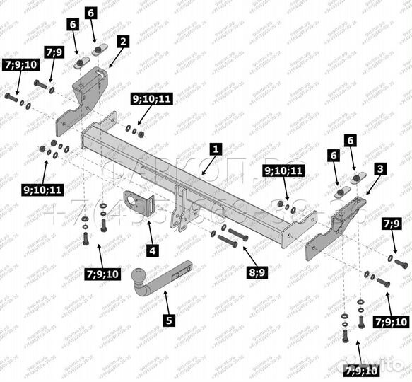 Фаркоп (тсу) mazda CX-5 2012