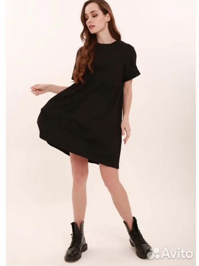 Черное базовое платье можно для беременных