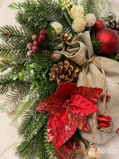 Новогодняя композиция на дверь (стену)