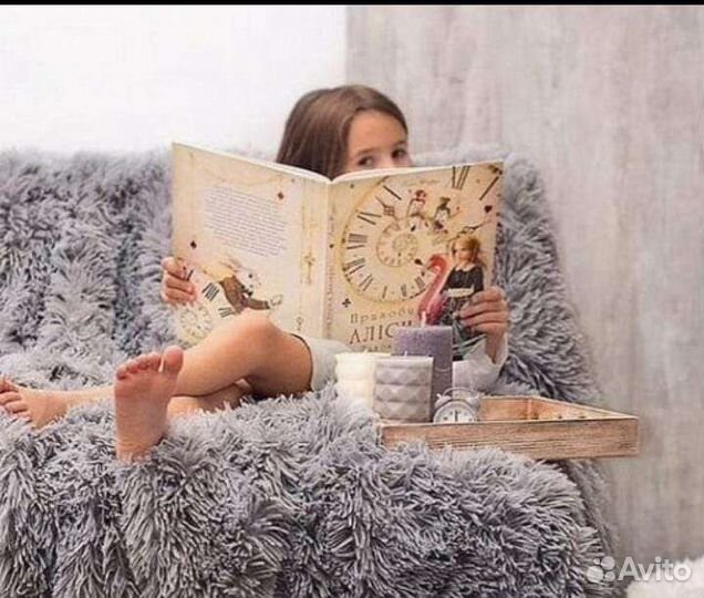 Пушистый плед большой размер новый 220х200см