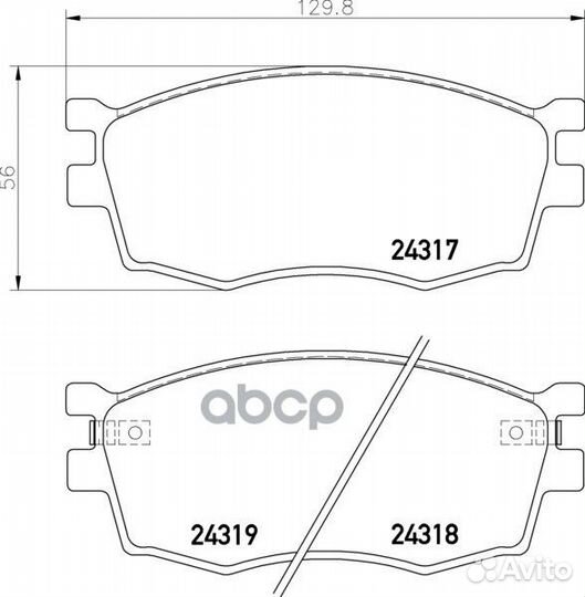 Колодки тормозные дисковые перед KIA RIO II