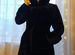Женская шуба мутоновая с капюшоном черная 44-46