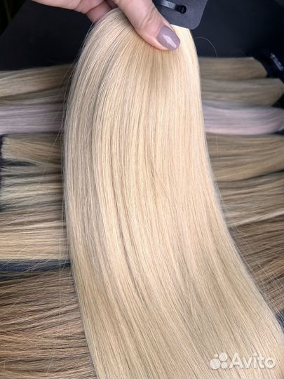 Волосы для наращивания блонд русые