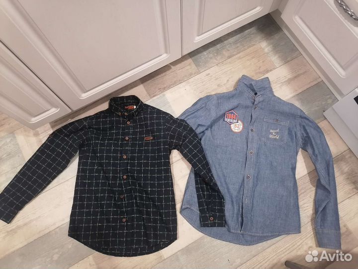 Рубашки на мальчика 146 152 (3 шт)