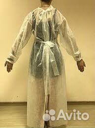 Халат медицинский одноразовый (Спанбонд)