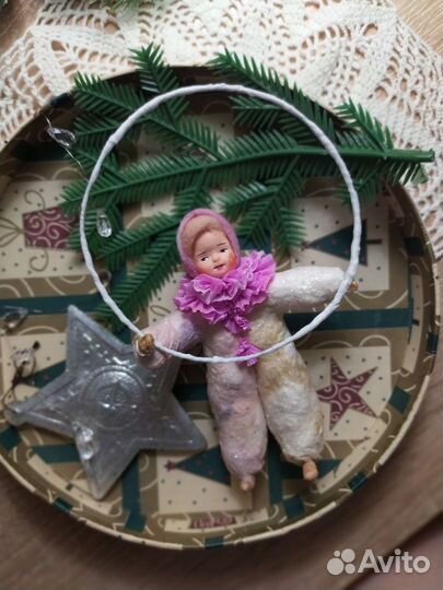 Ватные елочные игрушки новые