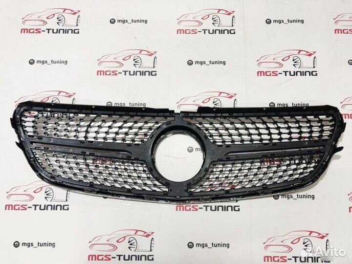 Решетка Mercedes V-Class Diamond Black Б/К 14-н.в