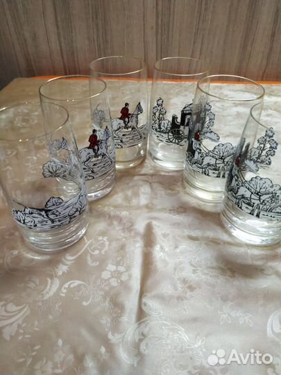 Стаканы и рюмки богемское стекло