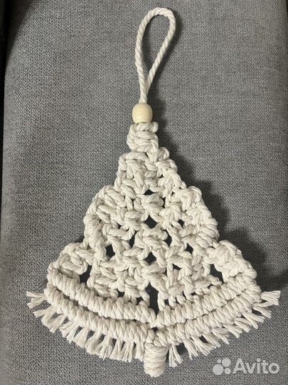Игрушки на ёлку макраме