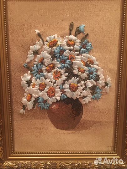 Вышивка атласными лентами