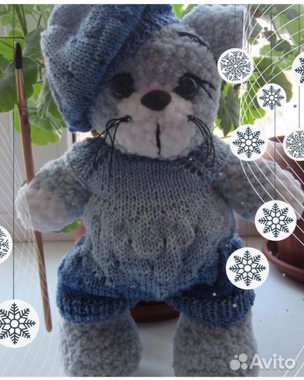 Вязанные игрушки из плюша