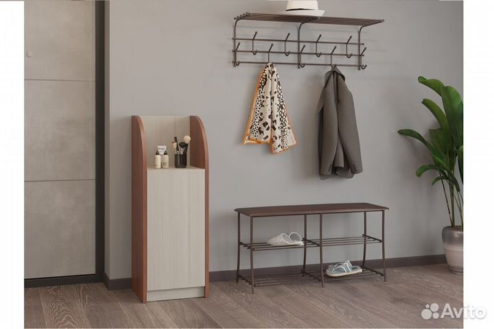 Этажерка-стеллаж Степ с дверкой