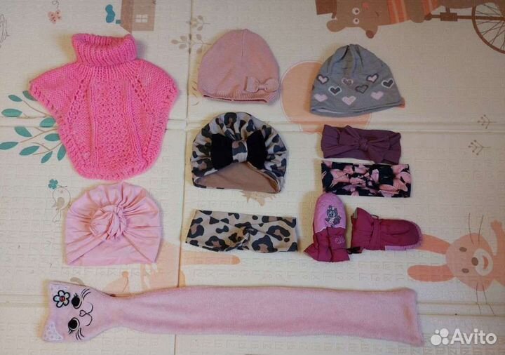 Шапка на девочку много