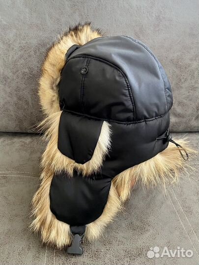 Шапка ушанка из волка военная для охоты