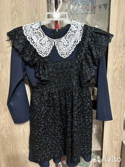 Школьный фартук черный