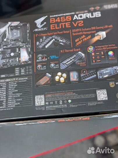 Материнская плата Gigabyte b450 aorus elite v2