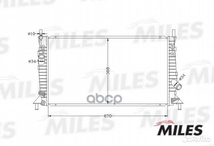Радиатор ford focus 1.4-2.0/2.0TD 04- паяный ac
