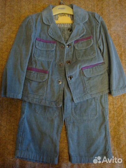 Детский костюм из вельвета 