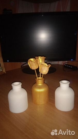 Ваза для цветов из гипса