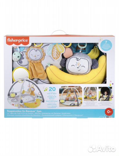 Коврик развивающий fisher price обезьяна с бананом