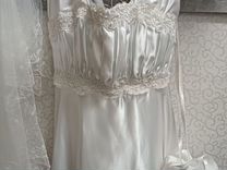 Свадебное платье 46 48 50 белое с жемчугом
