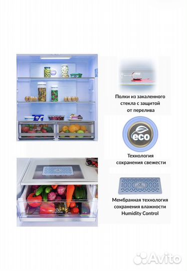 Холодильник hiberg 4х дверный новый