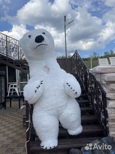 Костюм белого мишки надувной 2.6 м
