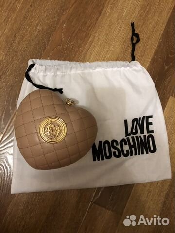 Клатч Love Moschino бежевый