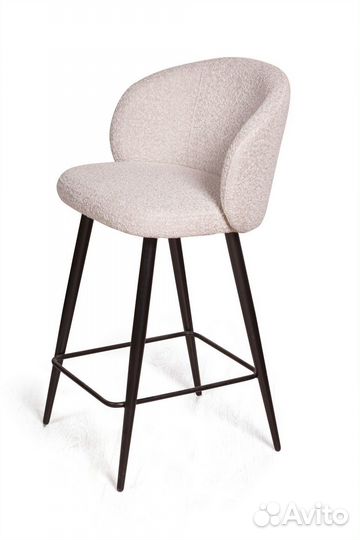 Стул полубарный Vito, букле серый / опора конус