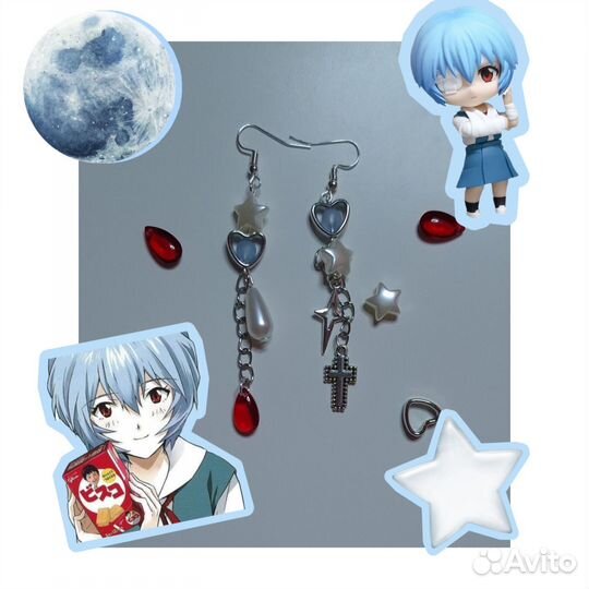 Комплект украшений в стиле Рэй Аянами